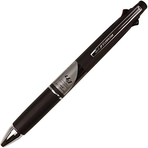 uni JETSTREAM 4&1 Red, Green, Blue, and Black 0.7mm Ballpoint Multi Pen and 0.5mm Mechanical Pencil (Black)