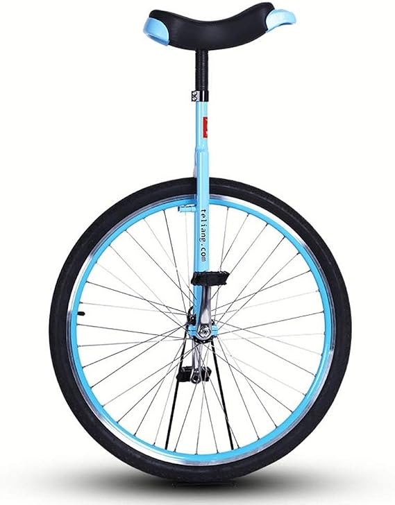 Wheel Unicycles 28 Inch Big Wheel Road Unicycle, Wheel Trainer Unicycle for Unisex Adult Long-Distance Single-Wheel Balance Bike, Height from 160-195cm ,Anti-Skid Tires(Blue)
