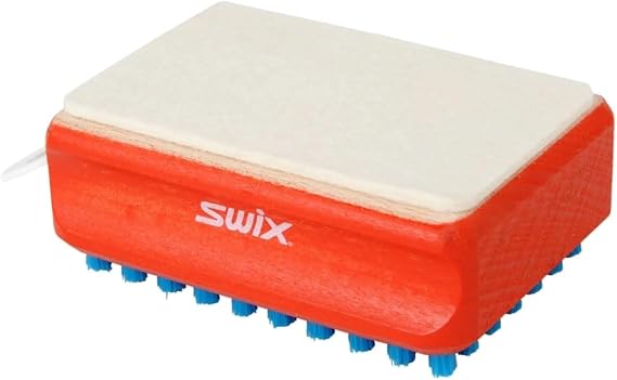 Swix F4 Combination Felt and Nylon Brush T0166B Ski & Snowboard Wax Brush for Universal Glide Wax, Swix F4 Wax Application Tool, Ski Snowboard Tuning Equipment & Nylon Base Brush