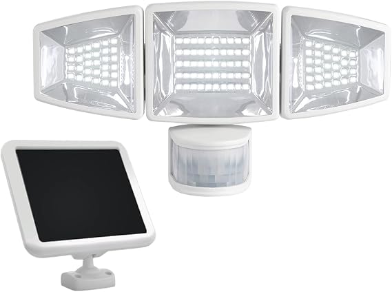 Sunforce 82130 Adjustable Solar Light 1500 Lumens Solar Security Motion Activated Multidirectional LED Flood Light