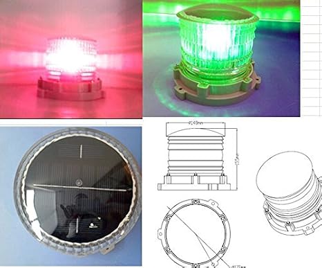 S16LS CLEAR WHITE 3NM IP68 SOLAR STEADY-ON LED Marina Dock Barge Boat Safety Beacon Light