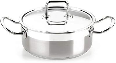 BRA Professional Casserole Dish With Lid Stainless Steel Professional 20 Cm