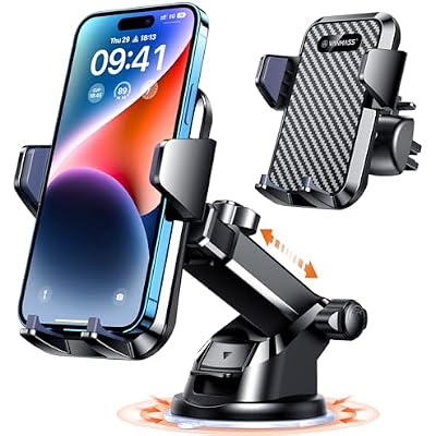 VANMASS85LBS Strongest Suction & Military-Grade Ultimate Car Phone MountPatent & Safety Certs Cell Phone Holder for Dash Windshield Vent for iPhone 17 Pro Max Automobile Accessory Kits,Ink Black