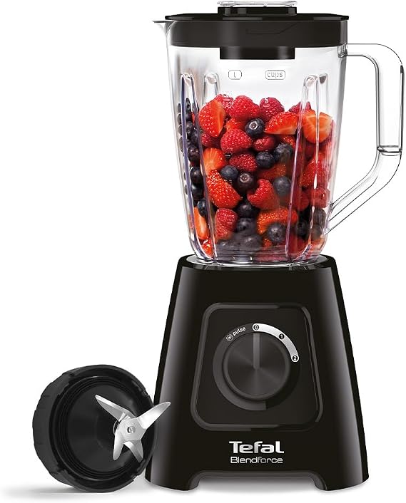 Tefal Blendforce II Blender, 2L Plastic Jug, 600W, Ice Crush, Black