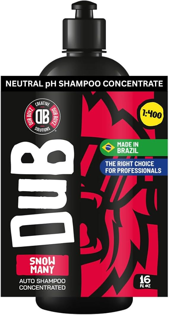 DUB BOYZ Car Wash Soap Foam Cannon Shampoo - 16oz pH Balanced Concentrated Auto Shampoo, Safe for Ceramic Coating & Wax, Streak-Free Snow Many