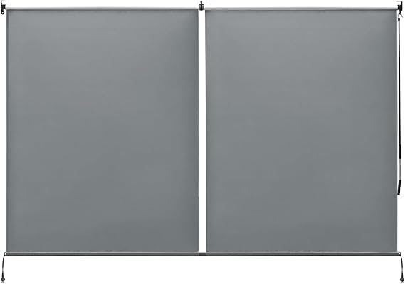 BPS 4.8 x 6 FT Aluminum Pergola Roller Shade - Cordless Gazebo Curtain