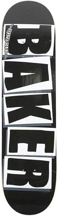 Baker Skateboard Deck(Black/White Logo,8.25")