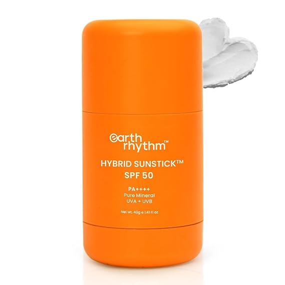 Sunscreen Stick SPF 50 Hybrid Sunscreen PA+++ | Zero White cast, Water resistant, | UVA UVB Broad Spectrum Protection | Men & Women 40g