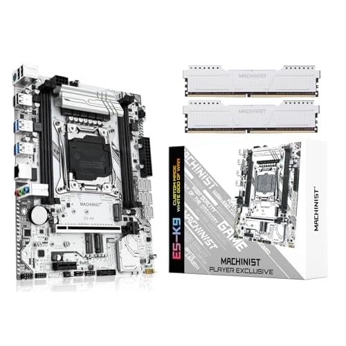MACHINIST LGA 2011-V3 Motherboard  2x8GB 16GB DDR4 RAM, Intel 5th6th Gen X99 Gaming Motherboard with 2133MHz PC4-2133 CL15 DIMM Non-ECC 1.2V Desktop Memory C612 Chipset Dual M.2 for E5 V3V4 K9
