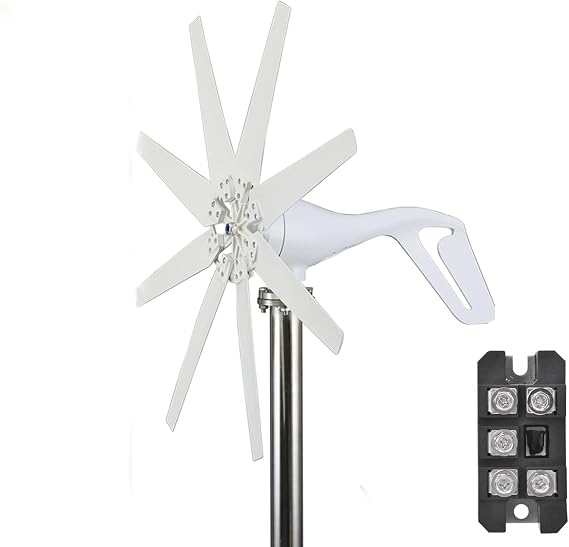 12000W Small Wind Turbine Generator Kit, 12V 24V 48V MAGLEV AXIS WIND TURBINE GENERATOR VERTICAL 3-PHASE WIND POWER TURBINE NATUR POWERS System WHITE, 12V