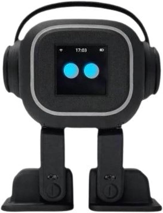 AI Chatbot Robot Companion, Smart Emotional Interactive Desktop Robot Pet, Singing and 19-Joint Dancing, Voice Control, Multi-Model Personalization, Long Distance Relationship Companion Gift (Black)