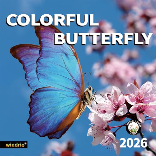 2026 Wall Calendar,Calendar 2026, November 2025 - December 2026, Wall Calendar Butterfly, 12 x 24 Opened,Full Page Months Thick & Sturdy Paper for Calendar Organizing & Planning