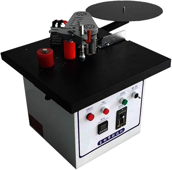 1200W Automatic Band Breaking Edge Banding Machine 1000ml Benchtop Woodworking Edge Banding Machine,Double-Sided Gluing,2-6 m/min Adjustable Banding Speeded