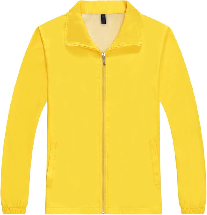 Mens Windproof Jacket Lightweight Hiking Traveling Outerwear Rash Guard Tops Windbreaker Outerwear