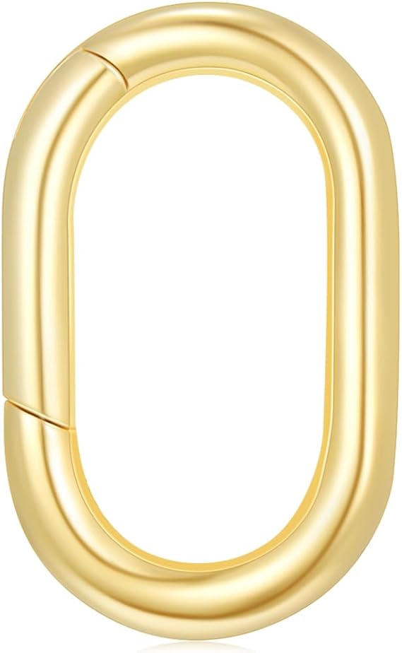 14K Gold Jewelry Clasp Necklace Extender Clasp Bracelet Extension Connector for DIY Necklace Bracelet Anklet Jewelry Making (Style 3)
