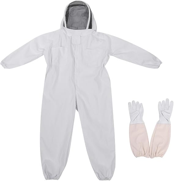Bee Keeper Suit for Men Sting Proof Professional Beekeeping with Gloves XL Protective Gear Compatible Honey Wasp
