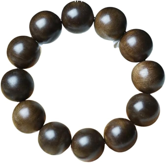 Agarwood 20mm*12 Genuine Brunei Agarwood Bracelet Aloewood MalaMeditation Prayer Bead 27g