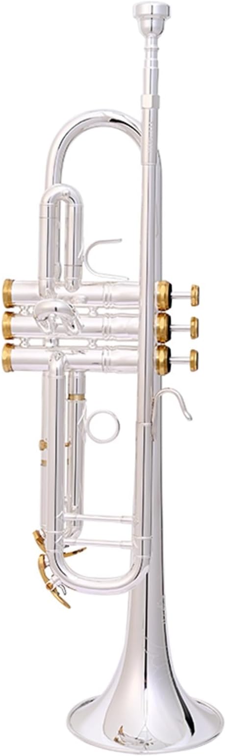 Musical Instruments Trumpet B Flat Three Tone Trumpet Instrument Adult Beginners Grading Orchestra Professional Teaching Performance(Silver)