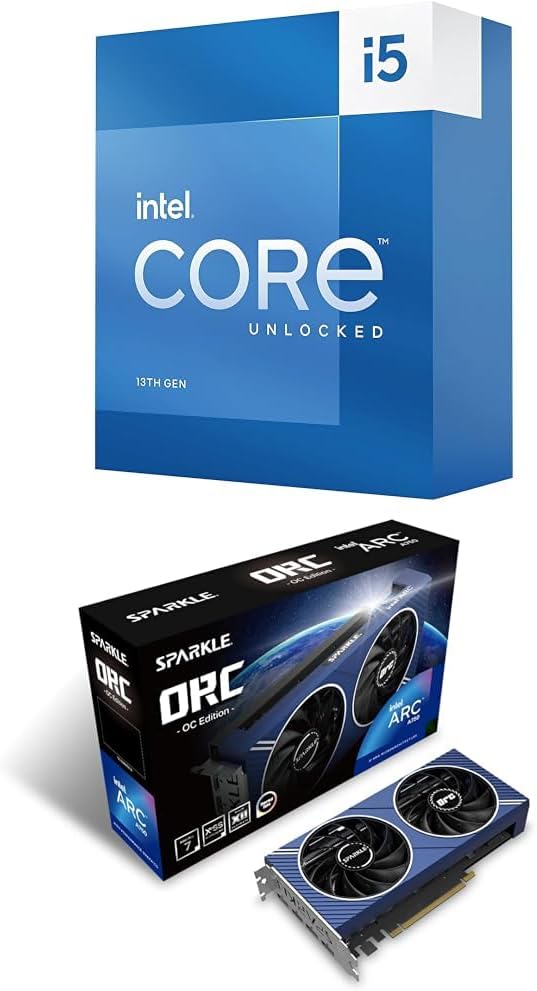Intel Core i5-13600K Desktop Processor 14 cores (6 P-cores + 8 E-cores) with Integrated Graphics - Unlocked + Arc Graphics Card