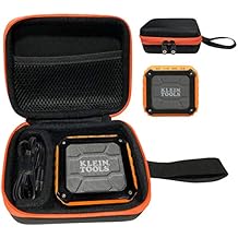 GETGEAR Wireless Speaker Case for Klein Tools AEPJS1 Wireless Speaker, Customized compartment for speaker and cord separately, strong light weight case with wrist strap