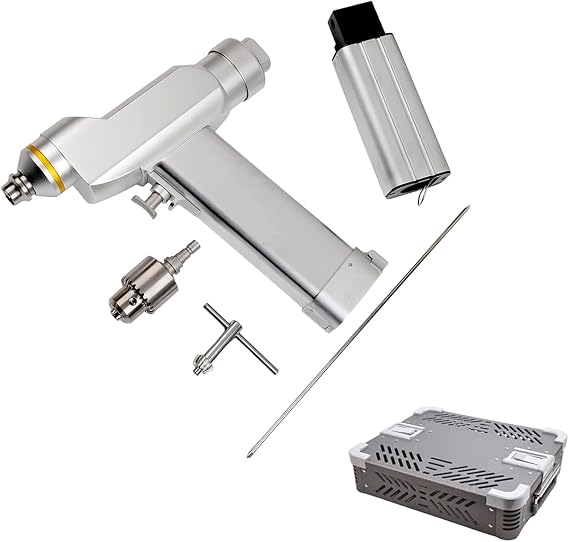 Veterinary Cannulated Bone Drilling Orthopedic Drill Machine Suitable for Kirschner Needles, Sterilization Box with Battery x 1