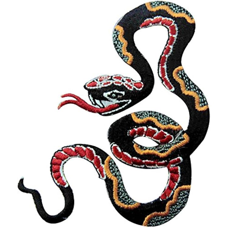 ZEGINs Pattern Snake Embroidered Badge Iron On Sew On Patch