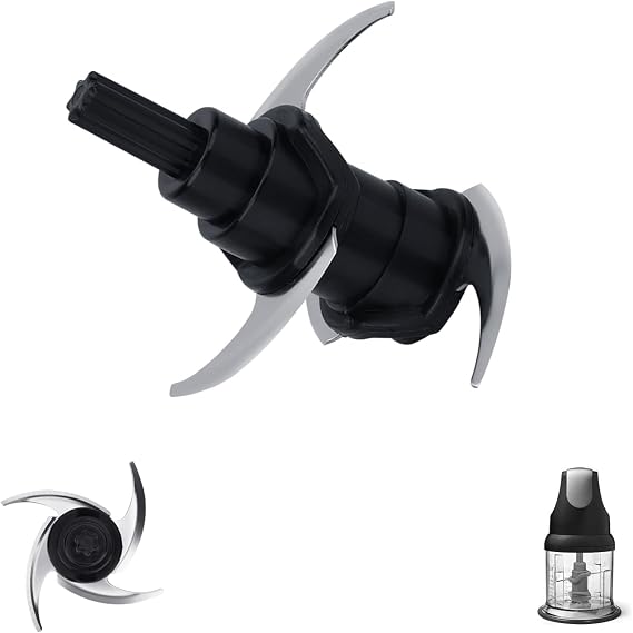 Replacement Blade for Ninja NJ100 NJ110GR NJ100WM, Compatible with Ninja Express Chopper & Food Processor 16-Ounce Bowl 4-Point Blender Attachment