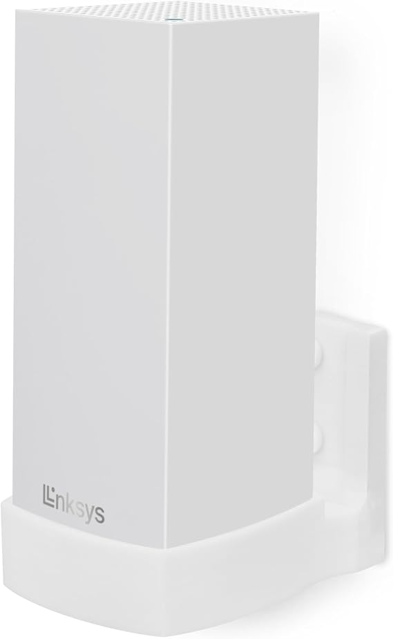 Wall Mount for Linksys MX4200 Mesh WiFi 6 (AX4200) Router, Easy to Install Holder Bracket, Reduce Interference & Clutter, Adhesive & Screw-in Mounting