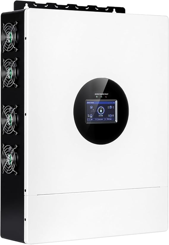 PowMr Solar Inverter 12000W 48V to 120/240V, 12500W Split Phase Inverter Built-in Dual MPPT, Max.PV Input 18kW,500V,22A, Touch Display, Parallel & Smart Timer Ready for Home Off-Grid Backup