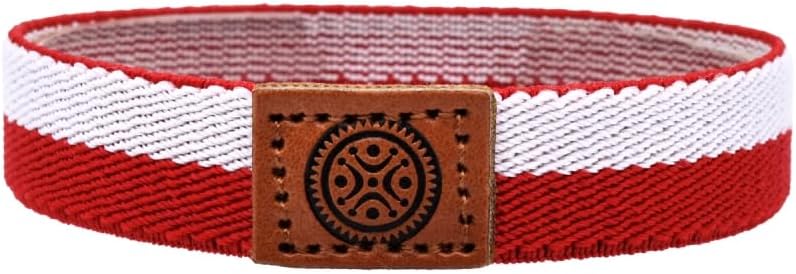 BDM Men's and Women's Fabric Bracelet with The Flag of Peru, Atletico Madrid, Cantabria, Austria, Poland, Indonesia and Monaco