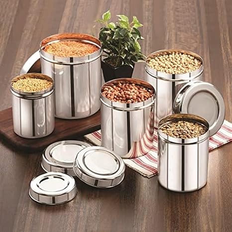 Neelam Stainless Steel 22 Gauge Deep Dabba - 2600 ml, 1 Piece, Silver Durable and Elegant Food Storage Container, Ideal for Storing Grains, Snacks, Leftovers, Perfect for Daily Use, Easy to Clean.