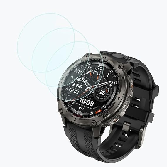 for KOSPET TANK T4 Smartwatch Screen Protector 1.43", 9H Hardness | [3 Pack] HD Tempered Glass Screen Protector, Anti-Scratch, Bubble Free, Compatible for KOSPET TANK T4 Military Smart Watch