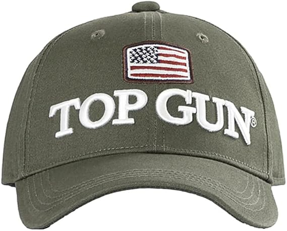 Top Gun Logo and USA Flag Cap