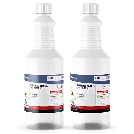 Alliance Chemical Denatured Alcohol 190 Proof 3C Industrial Solvent - 2 Quarts
