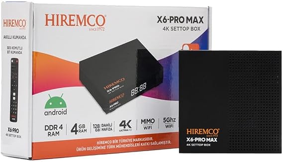 Hiremco X6 PRO MAX 128GB Android Box