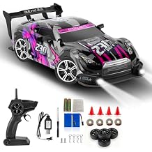 RC Drift Car, 1:16 Scale Drifting RC Cars, 2.4GHz 4WD RC Race Car, 40km/h High-Speed Remote Control Drift Car Vehicle, Racing Sport Toy Easter Basket Stuffers Gift for Boys Girls Kids(Purple)