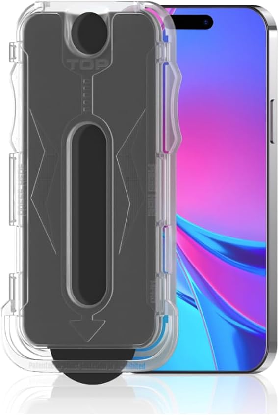Zore Apple ile uyumlu iPhone 16 Pro Max Kolay Uygulama Aparatlı 5D Magic Privacy Glass Hayalet Cam Ekran Şeffaf