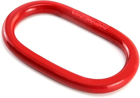 Grade 80 Oblong Master Link Hoist Ring for Lifting and Rigging - 4400 lbs Load Capacity,Tow Master Ring,Heavy Duty Chain Sling Ring in Red(2T)