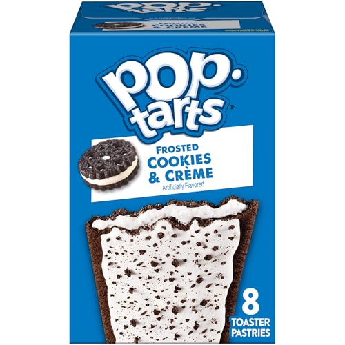 Pop-Tarts Toaster Pastries, Breakfast Foods, Kids Snacks, Frosted Cookies and Creme 8 Pop-Tarts