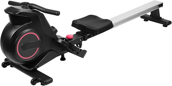 Rowing Machines for Home, Magnetic Rower Machine with Adjustable Resistance, Magnetron Flywheel Rowing Machine, Home Exercise Sunny Rowing Machine, Cardio Equipment Red
