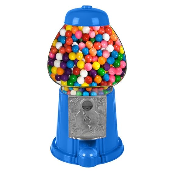 Great Northern Popcorn Gumball Machine with Coin Bank, Blue, 15