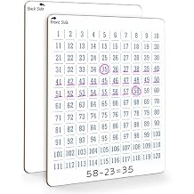 SCRIBBLEDO Dry Erase Number Chart 9x12 White Board Teacher Student 100 Chart for First Grade Classroom Kid Small Math Practice Whiteboard Kindergarten 1st Grade School Supplies