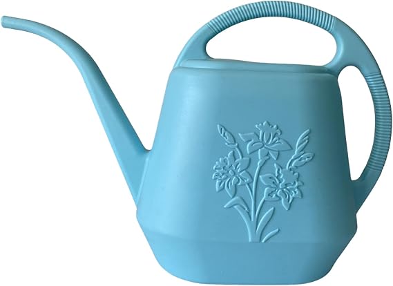Long Spout Watering Can for Outdoor Plants 1 Gallon Large Watering Pot with Handle Durable Plant Watering Devices for House Plants Succulent Bonsai Garden Flower Gardening Tools, Light Blue