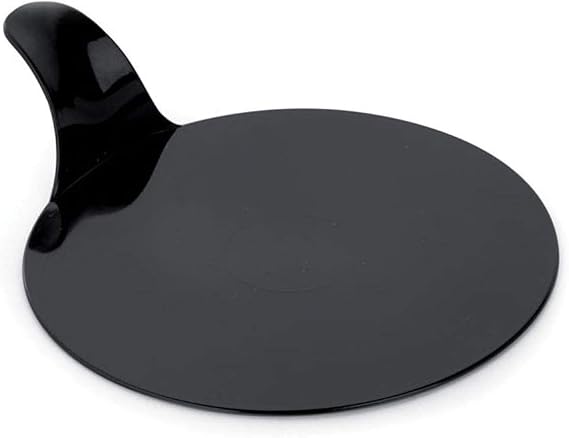 Pavoni Single-Portion Round Black Plastic Tray 3-1/8 Inch Diameter - 50 Pieces