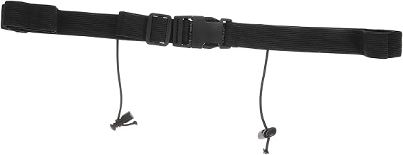 Black Race Bib Waistband Adjustable Elastic Running Belt