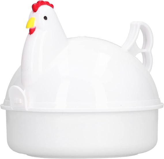 Egg Cooker, Rapid Egg Cooker Electric 4 Eggs Chicken Shaped Heat Microwave Eggs Boiler for Home Kitchen