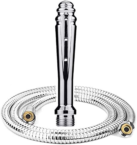 Metal Shower Douche for Enema Rinse, Enemator Cleaning Shower Both for Men and Women-Handheld Shower Bidet for Pregnant Women 59-inch Shower Hose(Large)