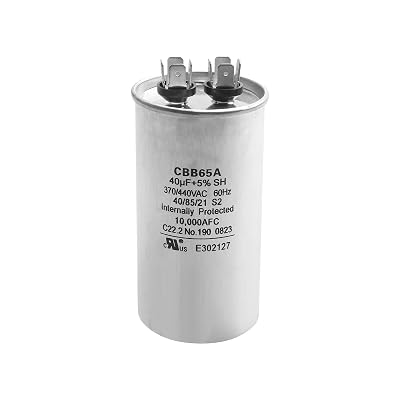 2025 Upgrade 132330 40uf 370440VAC 60Hz Dual Run Circular Start Capacitor for AC Motor Run Capacitor. Fit for AMRAD USA2215 Series Capacitors