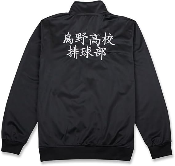TOKYO-T Karasuno Jacket Hinata Cosplay Kageyama Tsukishima Costume Black Front Zip
