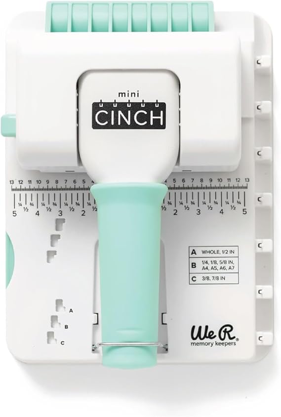 We R Memory Keepers Mini Cinch Bookbinding Machine - Small Craft Tool Compatible with Wire or Spiral Coils - Make Professional Books, Notebooks, Calendars, and Journals